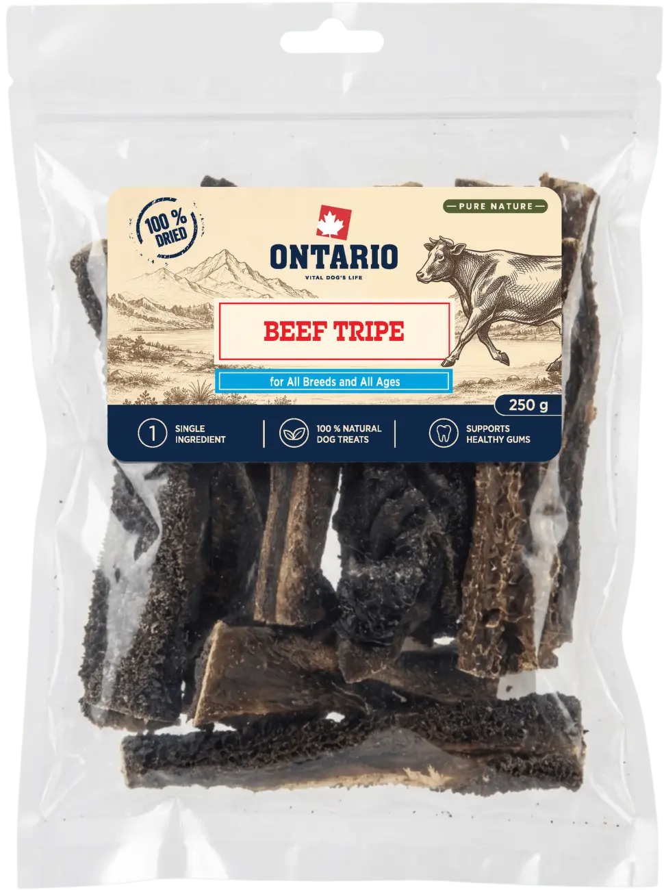 Sušené hovězí dršťky Ontario Pure Nature 250 g