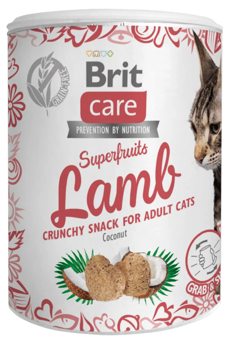 Brit Care Cat Snack Superfruits Lamb 100g