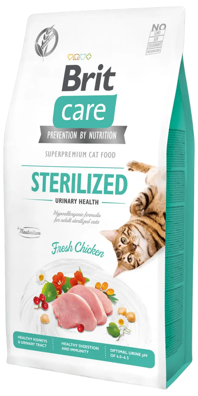 BRIT Care Cat Sterilized Urinary Health granule pro sterilované kočky, Hmotnost balení: 7 kg