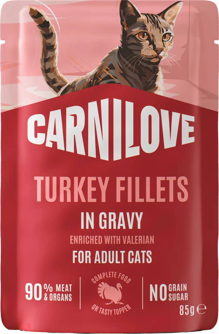 Carnilove Cat Pouch Gravy Turkey+Valerian 85g + Množstevní sleva