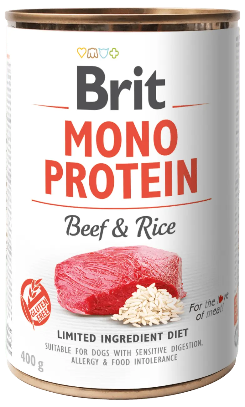 Brit Dog Konzerva Mono Protein Beef & Brown Rice 400g
