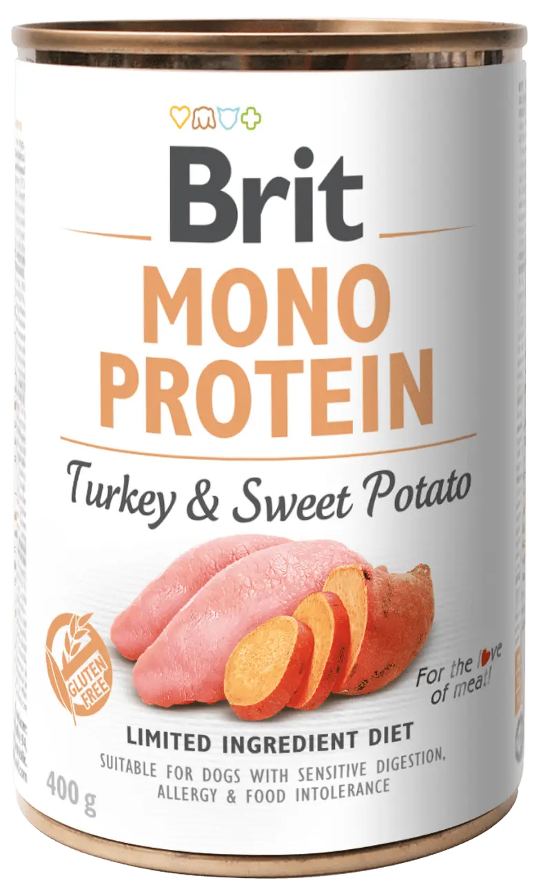 Brit Dog Konzerva Mono Protein Turkey & Sweet Potato 400g