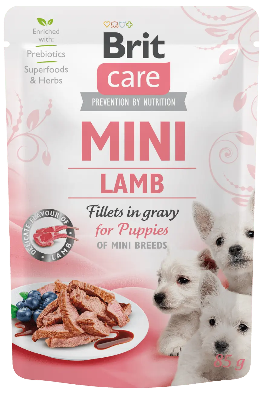 Kapsička Brit Care Mini Puppy Lamb fillets in gravy 85g