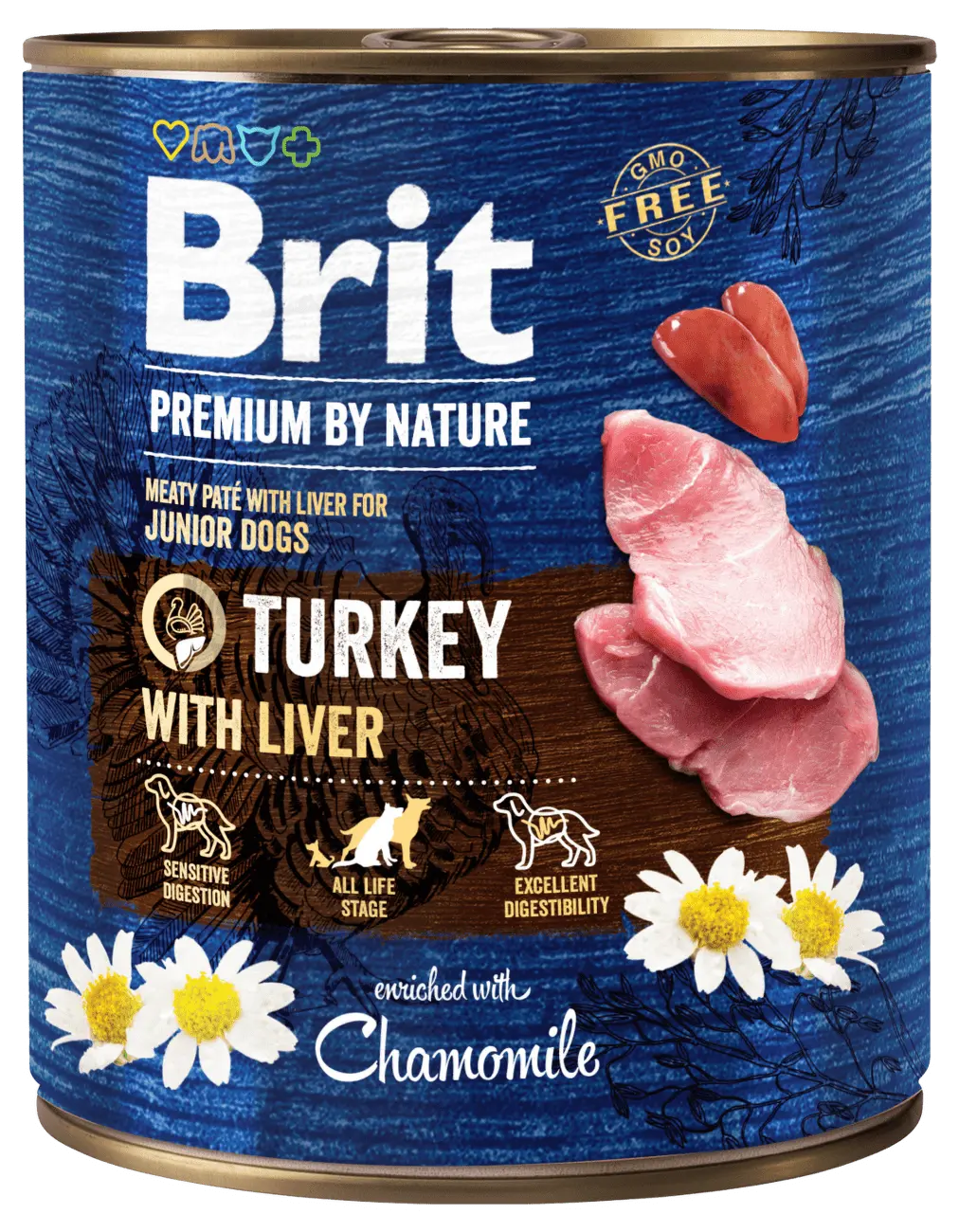 Konzerva Brit Premium by Nature Turkey with Liver 800g