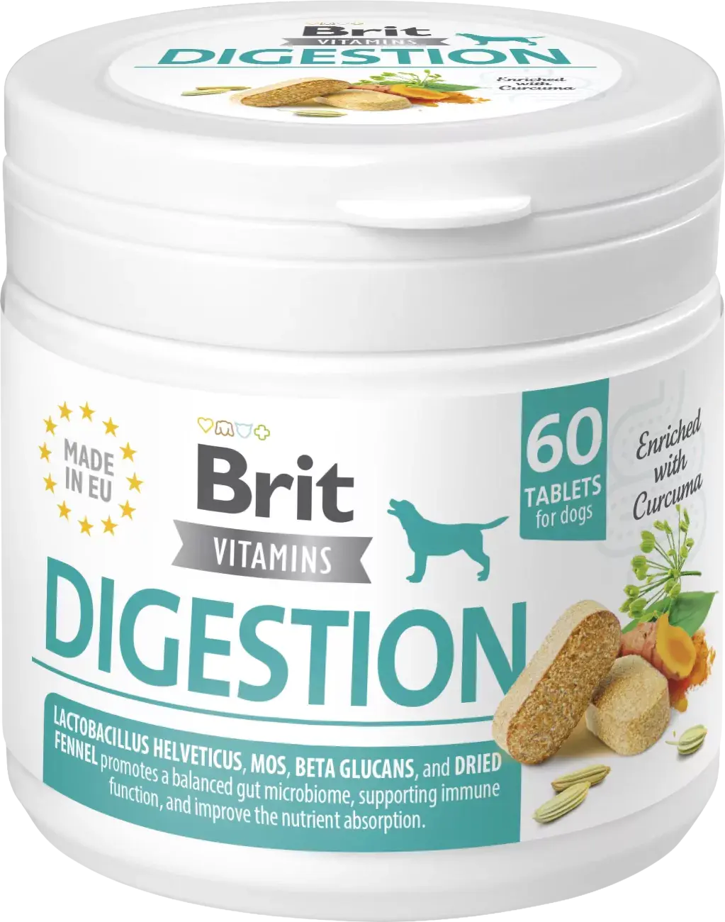 Vitamíny Brit Digestion 120 g 60 Tablet