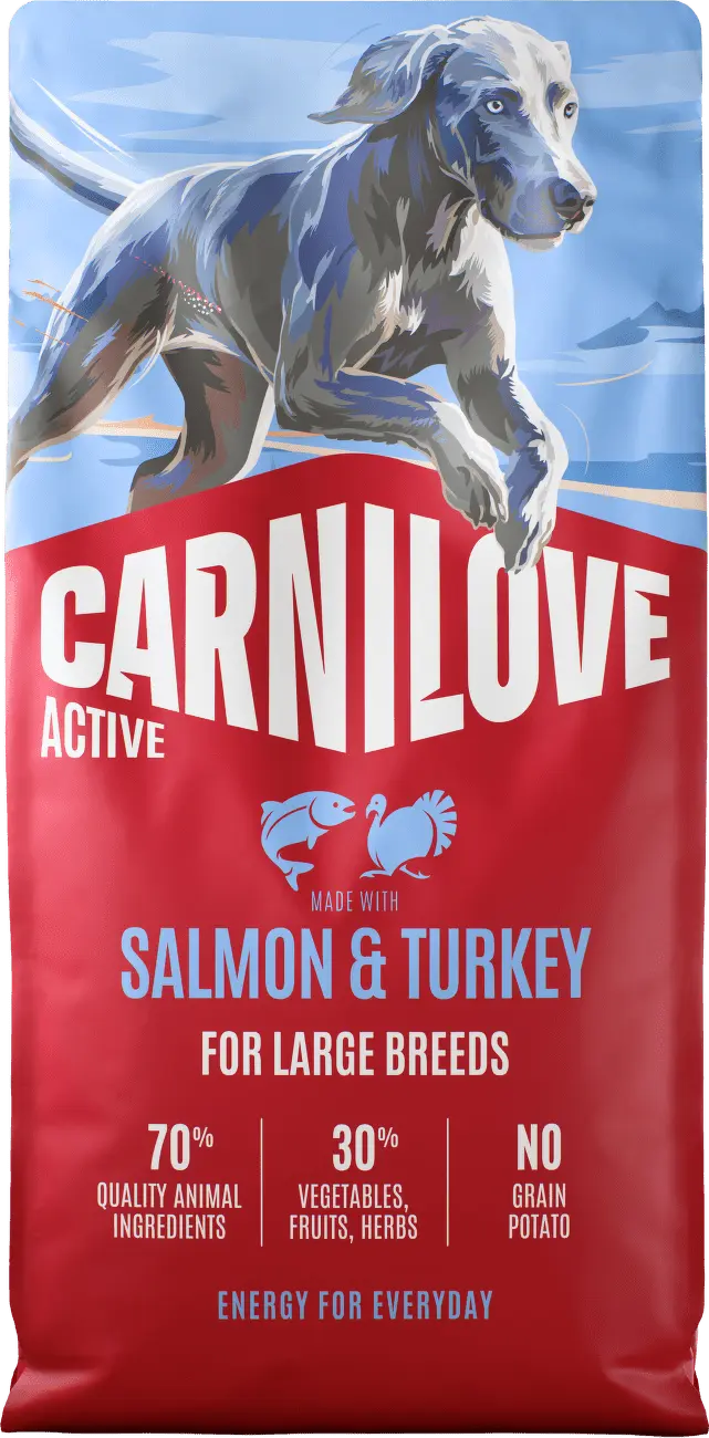 Granule CARNILOVE Active pro dospělé psy velkých plemen losos a krůta 12 kg