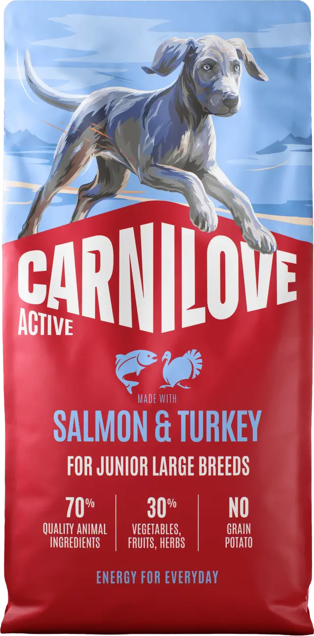 Granule CARNILOVE Active pro mladé psy velkých plemen losos a krůta 12 kg