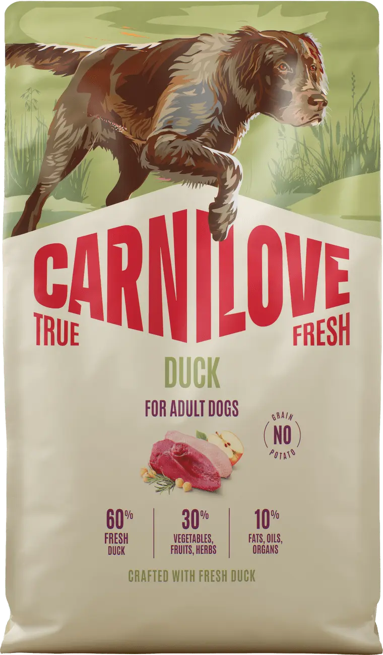 CARNILOVE True fresh dog dry granule s kachním pro psy 4 kg
