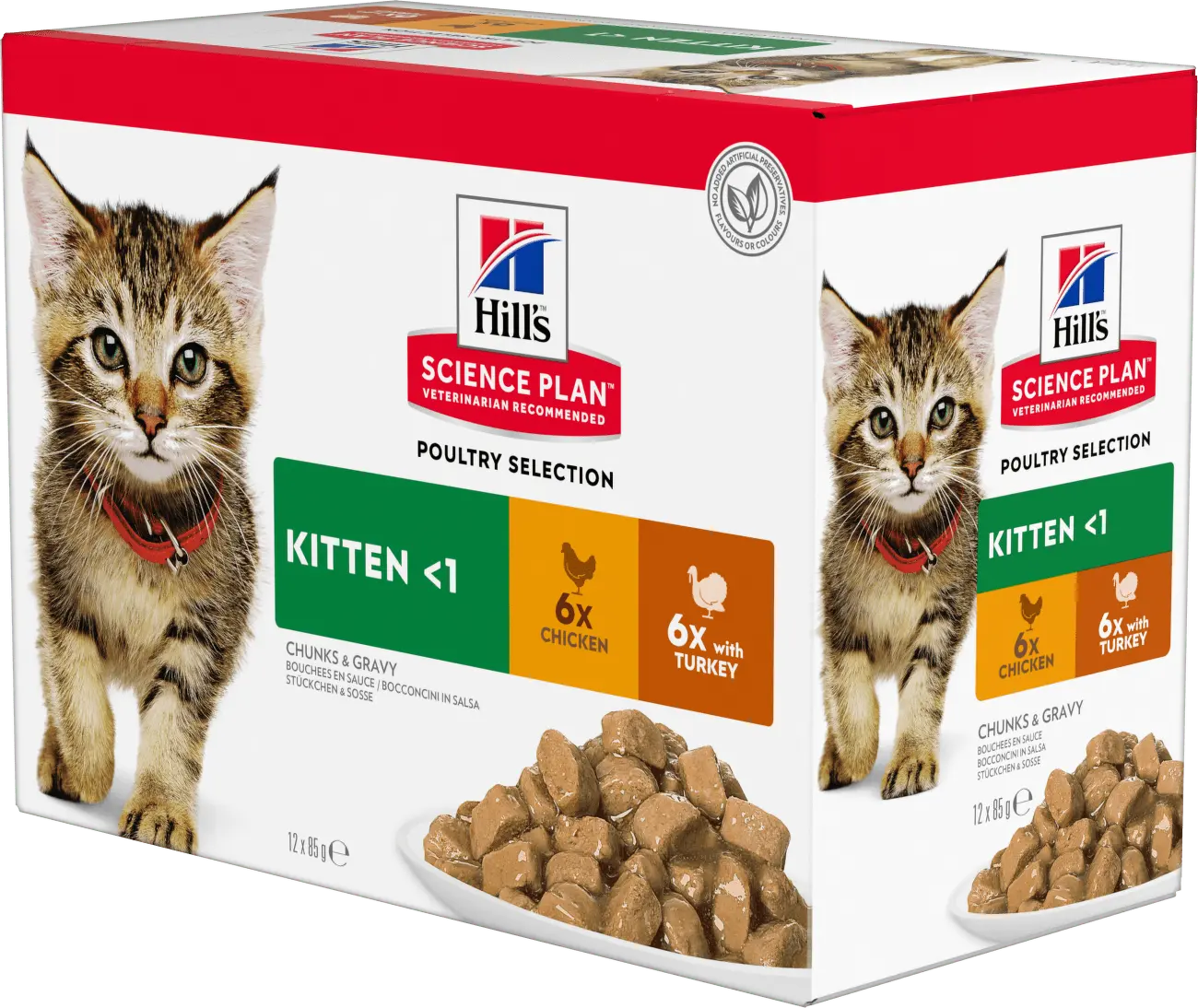Kapsička Hill´s Science Plan Feline Kitten Multipack Chicken & Turkey 12x85g