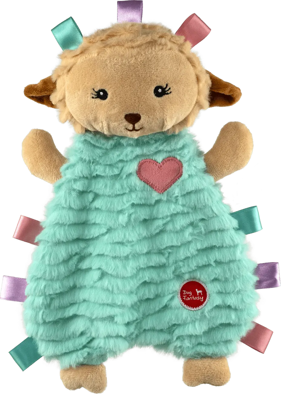 Hračka Dog Fantasy Cuddle Ovečka tyrkysová 29cm