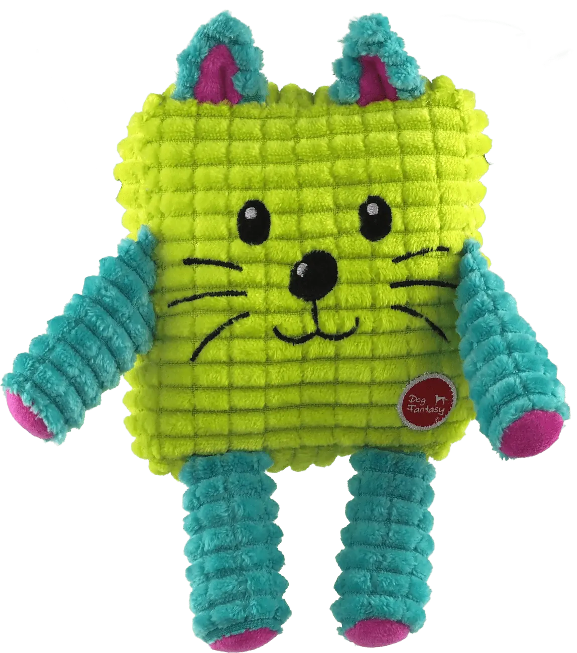 Hračka Dog Fantasy Cuties Čtvercové zvířátko, žluté 12,5cm