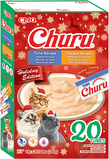 Lízací pochoutky Churu Holiday Edition tuňák a kuře 20 ks