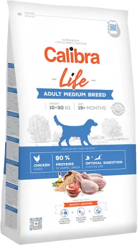 Krmivo Calibra Dog Life Adult Medium Breed Chicken 12 kg