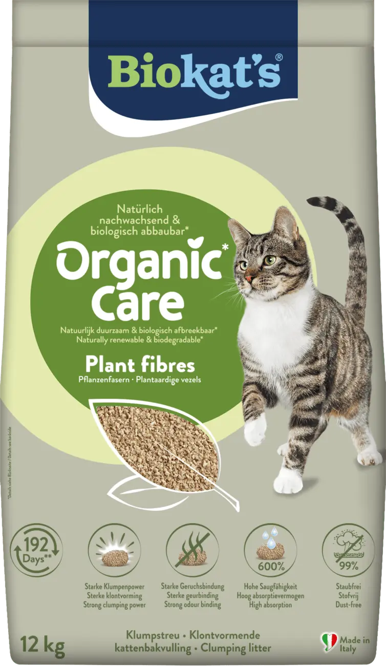 Podestýlka Biokat's Organic Care Plant Fibres 12kg