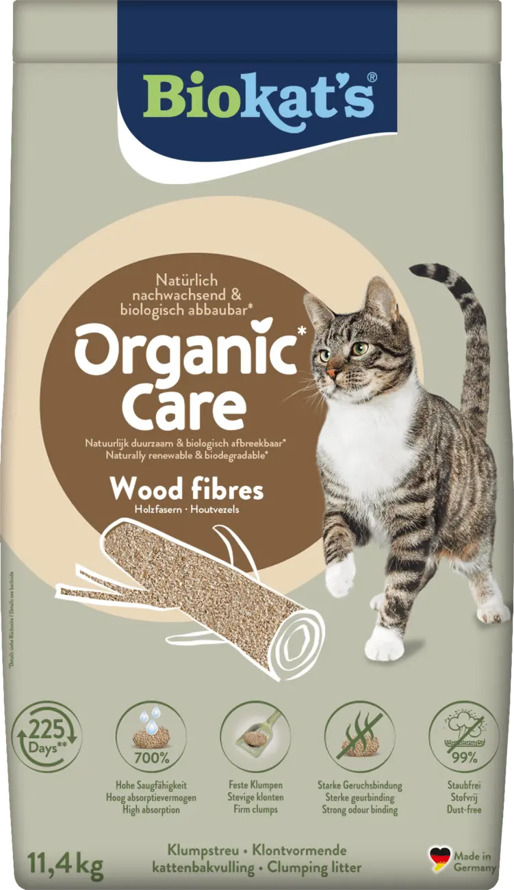 Podestýlka Biokat's Organic Care Wood Fibres 11,4kg