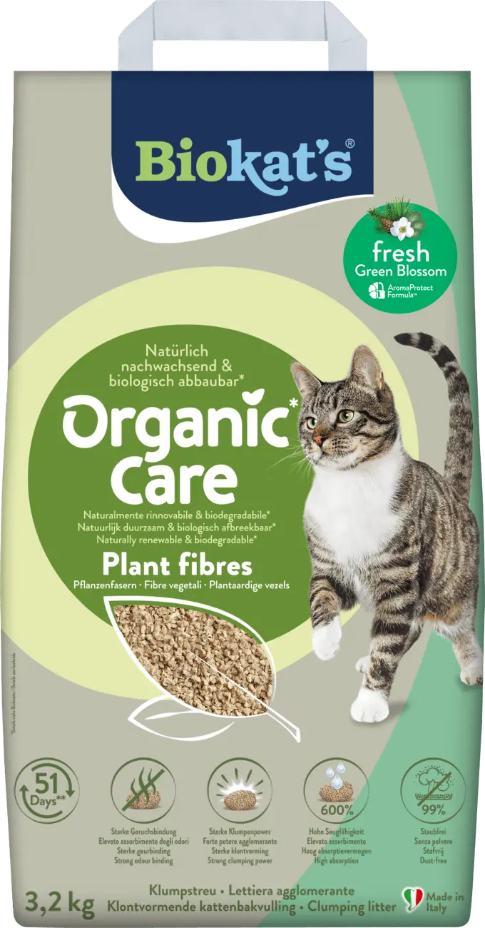 Podestýlka Biokat's Organic Care Plant Fibres Fresh 3,2 kg