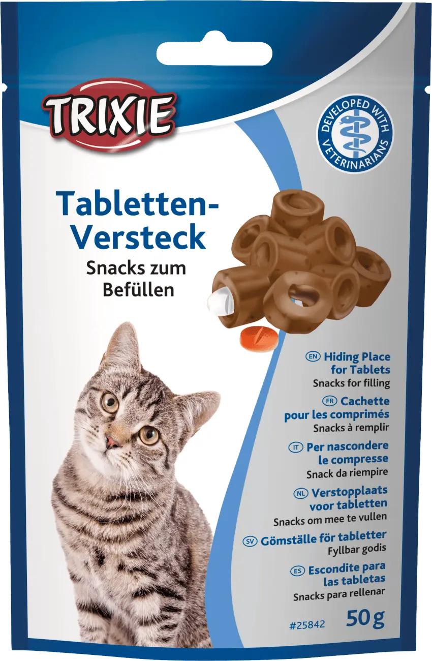 Pochoutka Trixie skrýš na tablety pro kočky 100g
