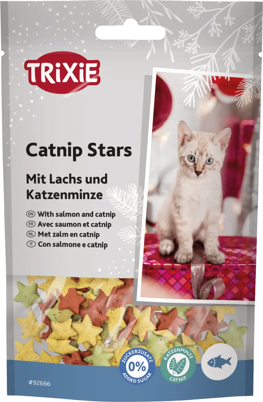 Trixie Xmas Catnip Stars Losos s Catnipem - 50g