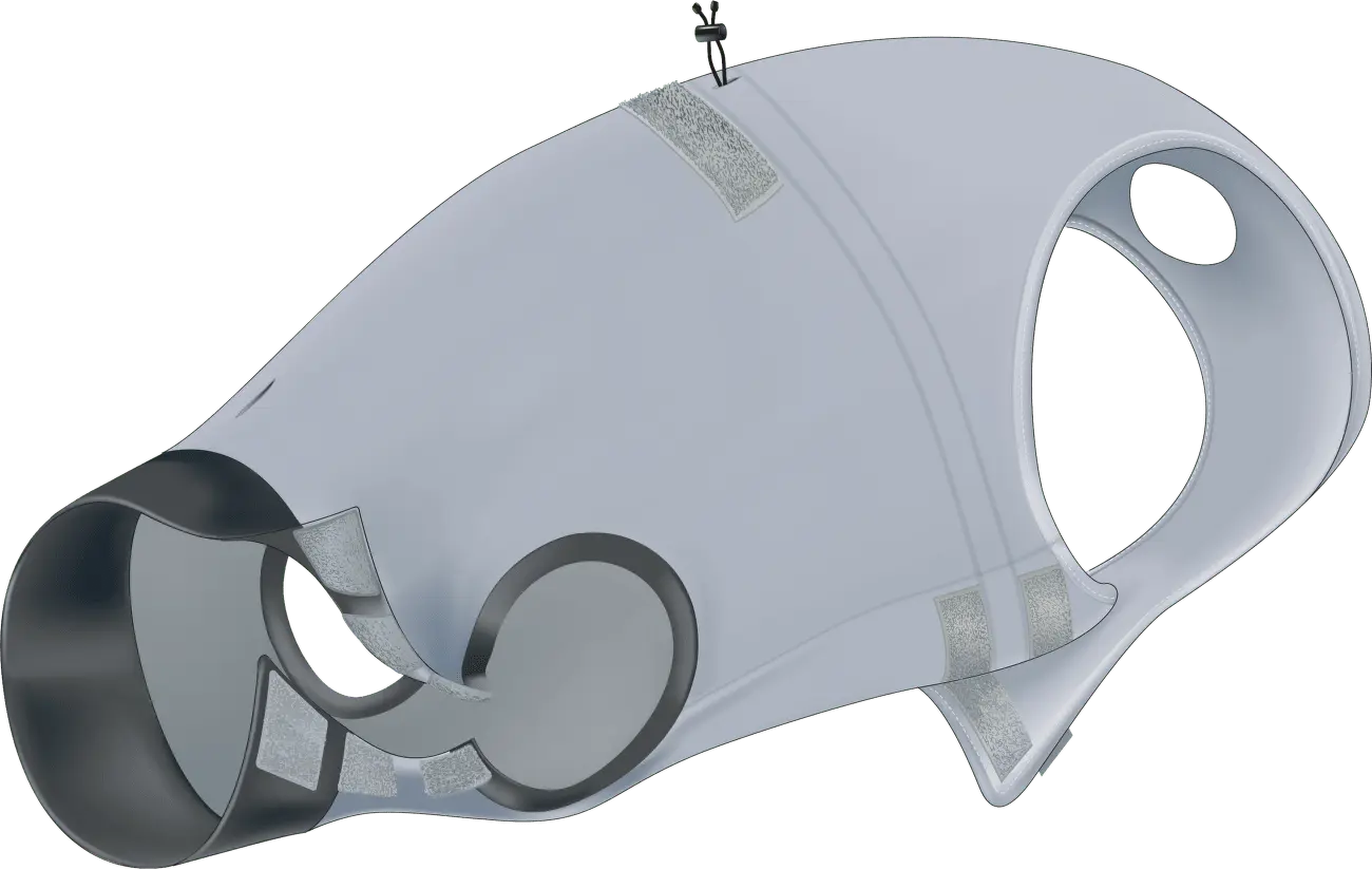 Ochranný obleček Trixie po operaci XS 25cm šedý