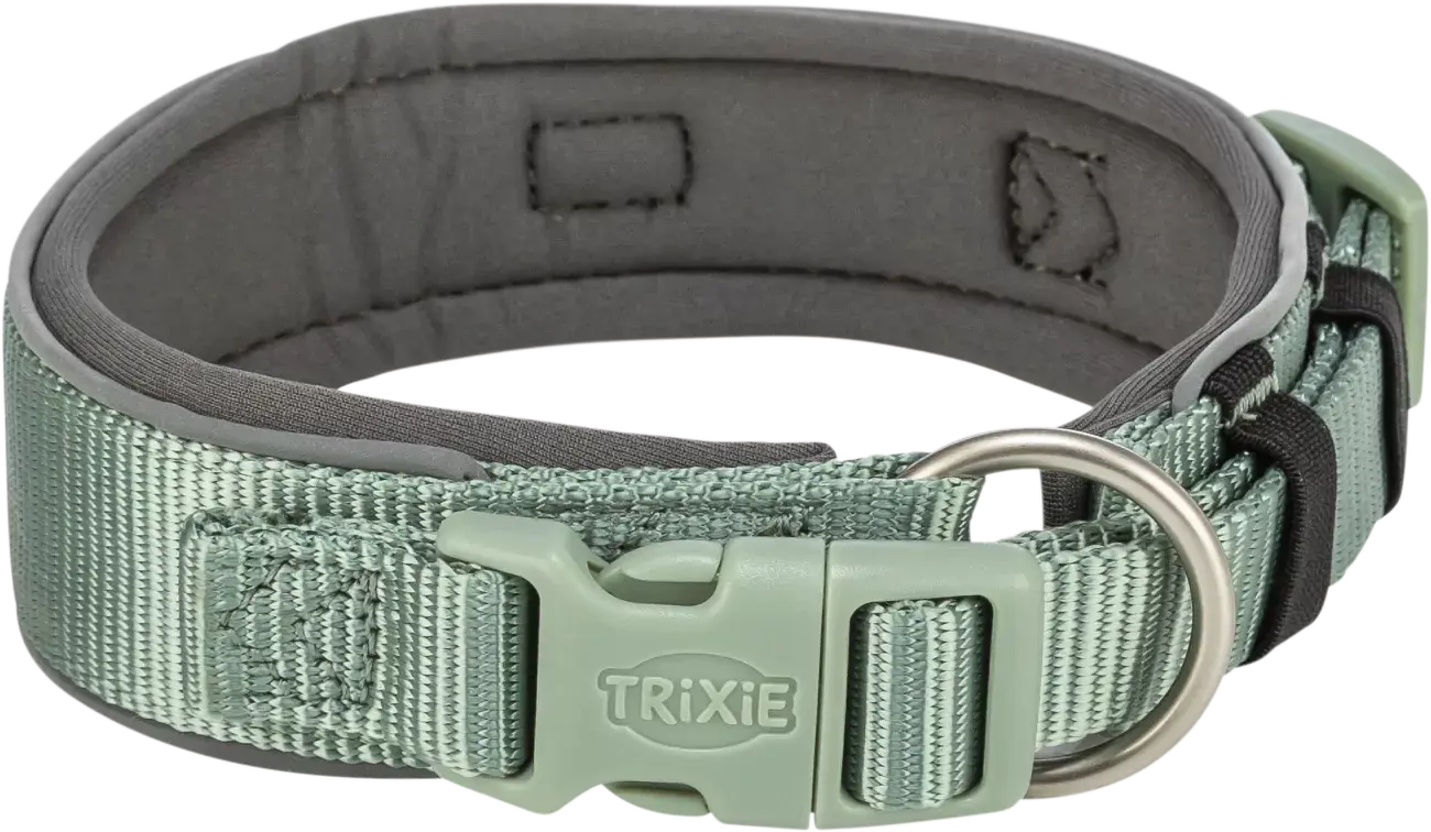 Obojek Premium extra široký Trixie M-L 40 48 cm 40 mm zeleno grafitový