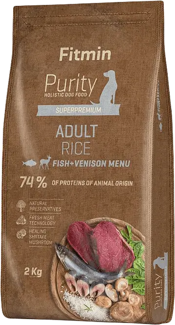 Krmivo Fitmin Purity Adult Rice Fish & Venison 2 kg