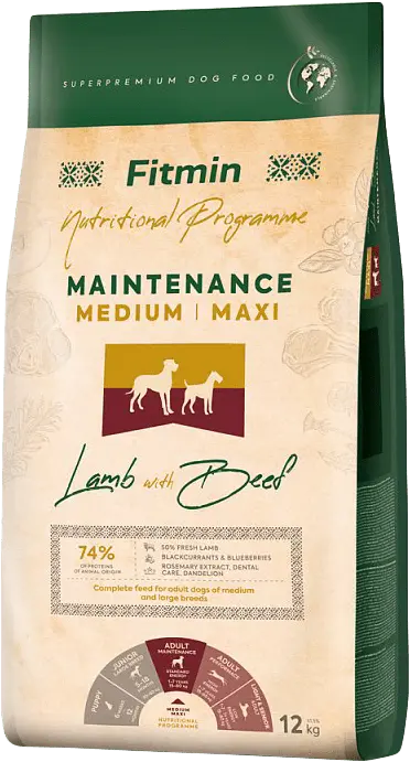 Fitmin Medium Maxi Maintenance Lamb With Beef 12kg