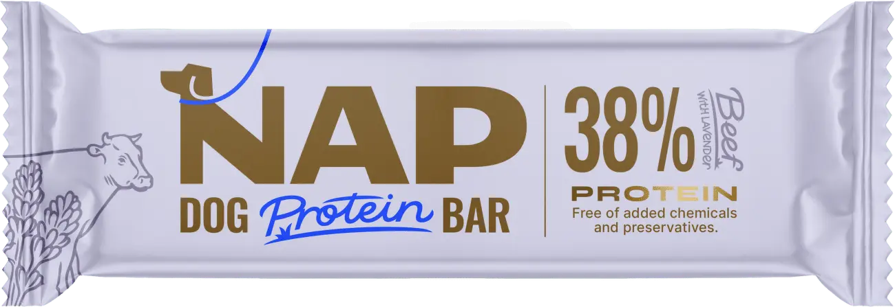 NAP Dog Proteinová tyčinka 38% hovězí s levandulí 50g