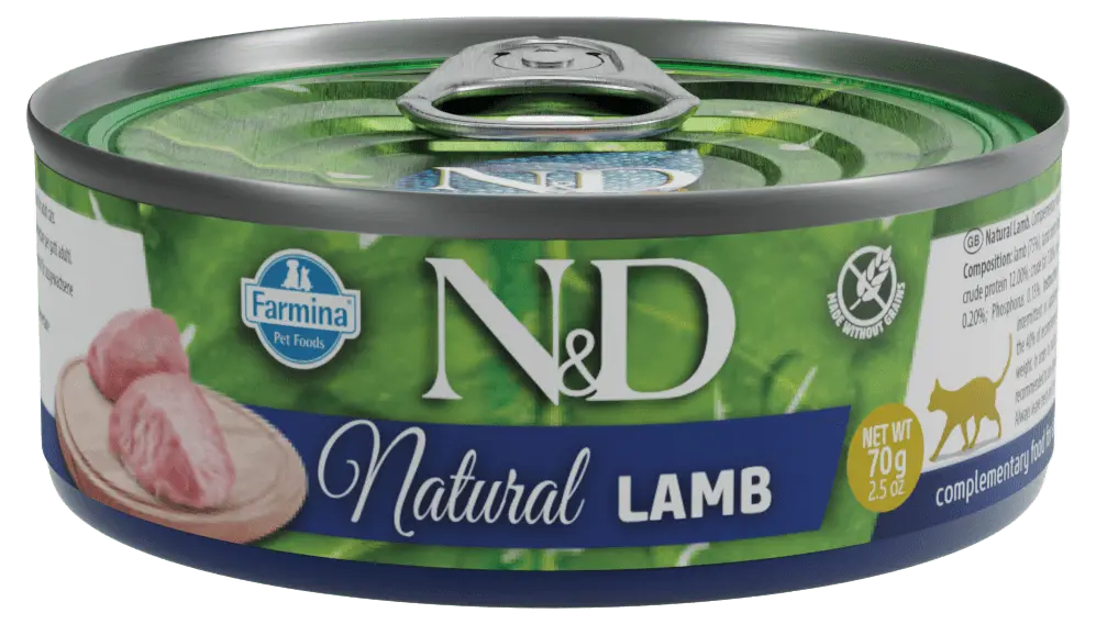 N&D KOČKA PŘÍRODNÍ JEHNĚČÍ 70 G