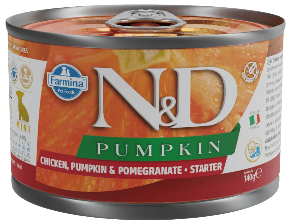 Konzerva N&D Pumpkin Starter Puppy Chicken & Pomegranate 140g