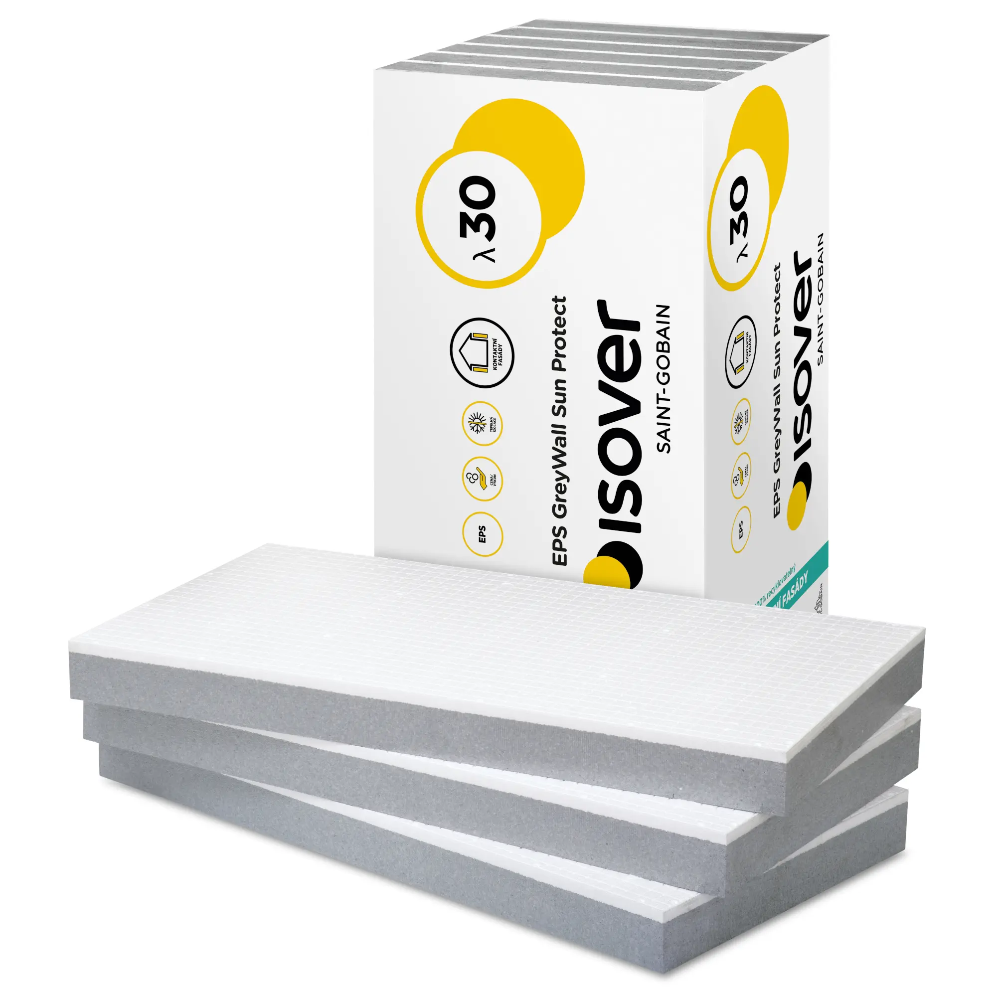 Tepelná izolace Isover EPS GreyWall Sun Protect 110 mm (2 m2/bal.)
