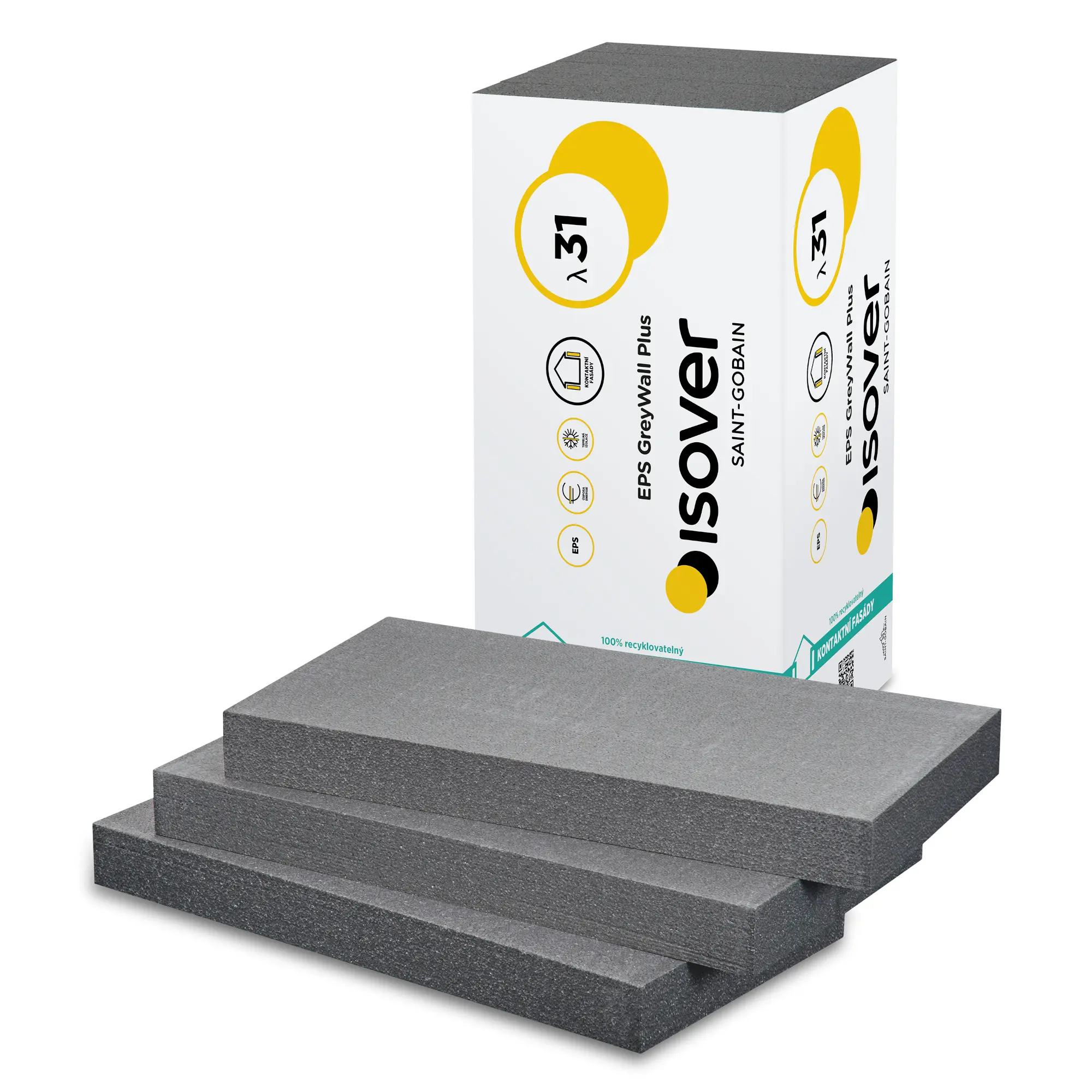 Tepelná izolace Isover EPS GreyWall Plus 150 mm (1,5 m2/bal.)