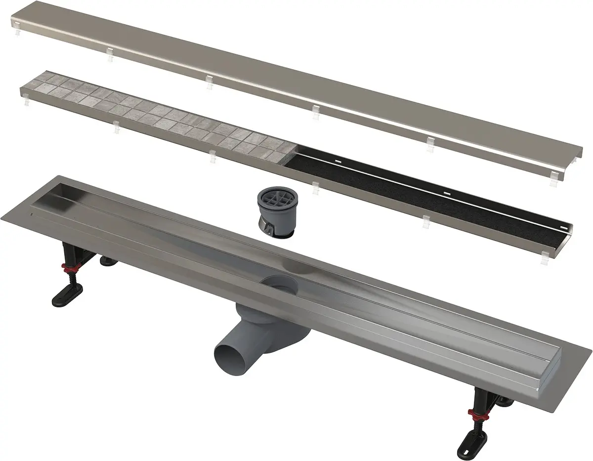 Žlab sprchový nerezový WECCO WZ03/650 včetně oboustranného roštu