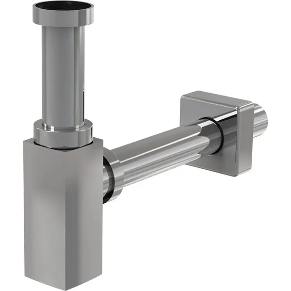 Sifon umyvadlový celokovový Alca A401 DN 32 s převlečnou maticí 5/4", hranatý
