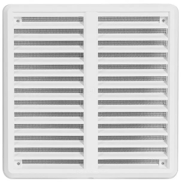 Mřížka větrací se sítí a krytkou HACO VM KS 175×175 mm bílá