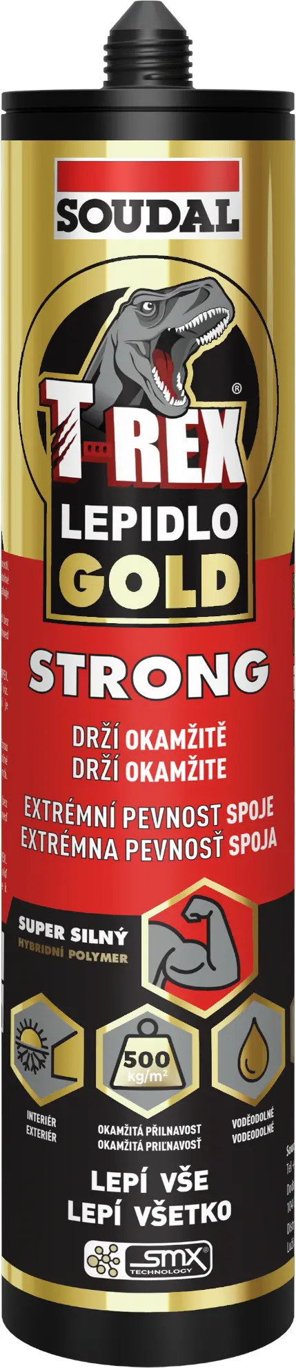 Lepidlo montážní Soudal T-REX GOLD STRONG 290 ml