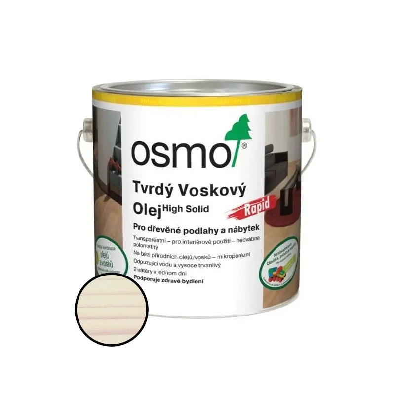 Olej tvrdý voskový Osmo Rapid 3240 bílý 0,75 l