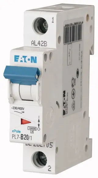 JističEaton PL7-B20/1 10 kA B 20 A
