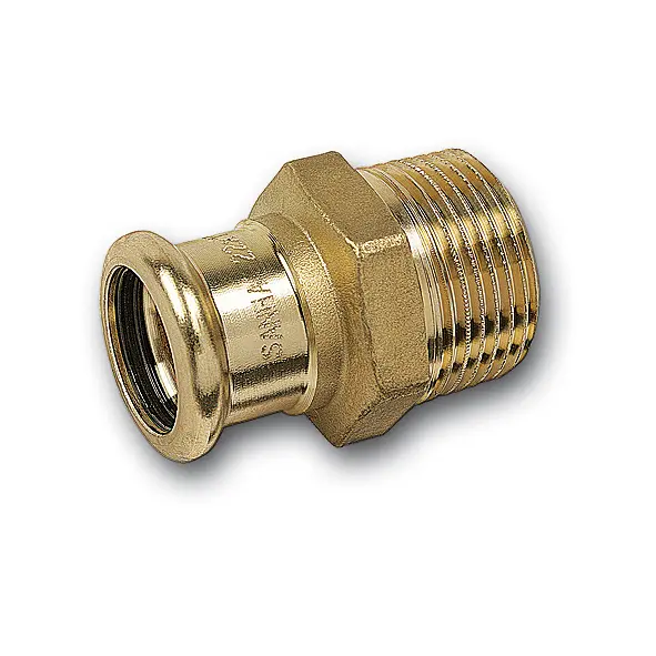 Vsuvka přechodová lisovací Sanha Cu Purapress 8243G 22×1/2" vnější závit