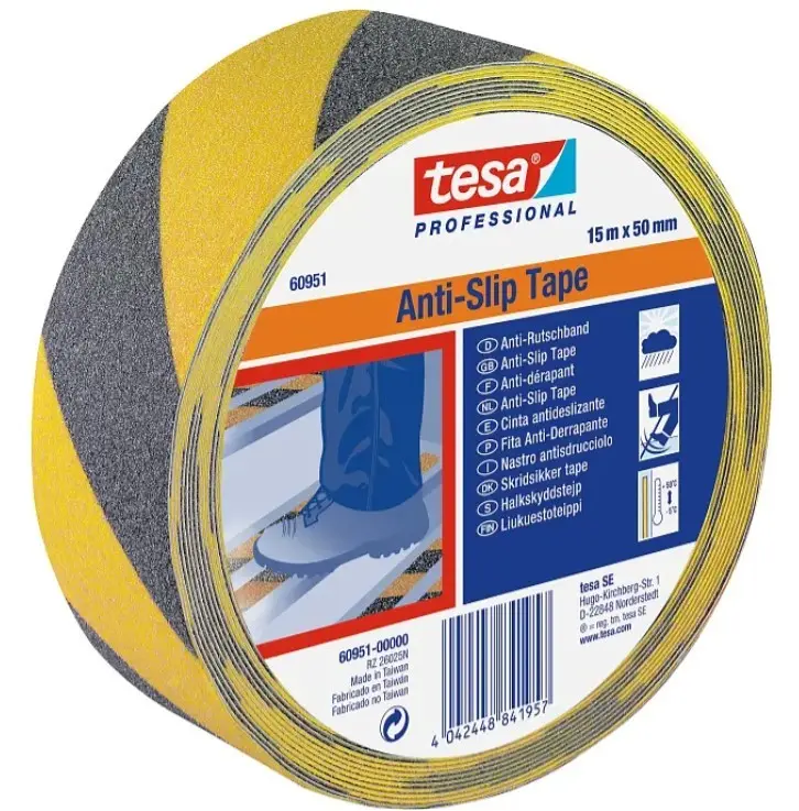 Páska protiskluzová bezpečnostní Tesa 60951 50 mm/15 m černo-žlutá