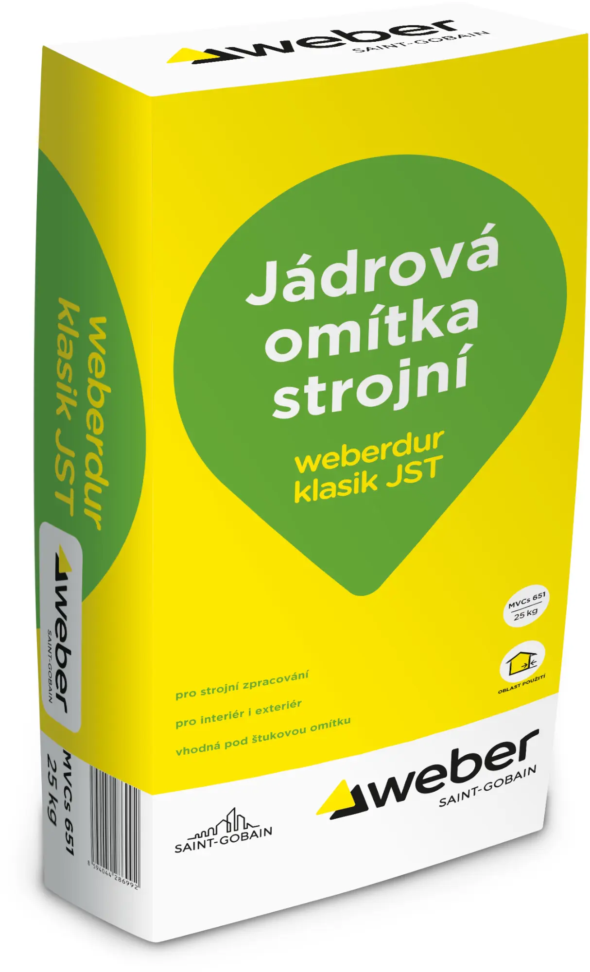 Omítka jádrová weberdur klasik JST 25 kg