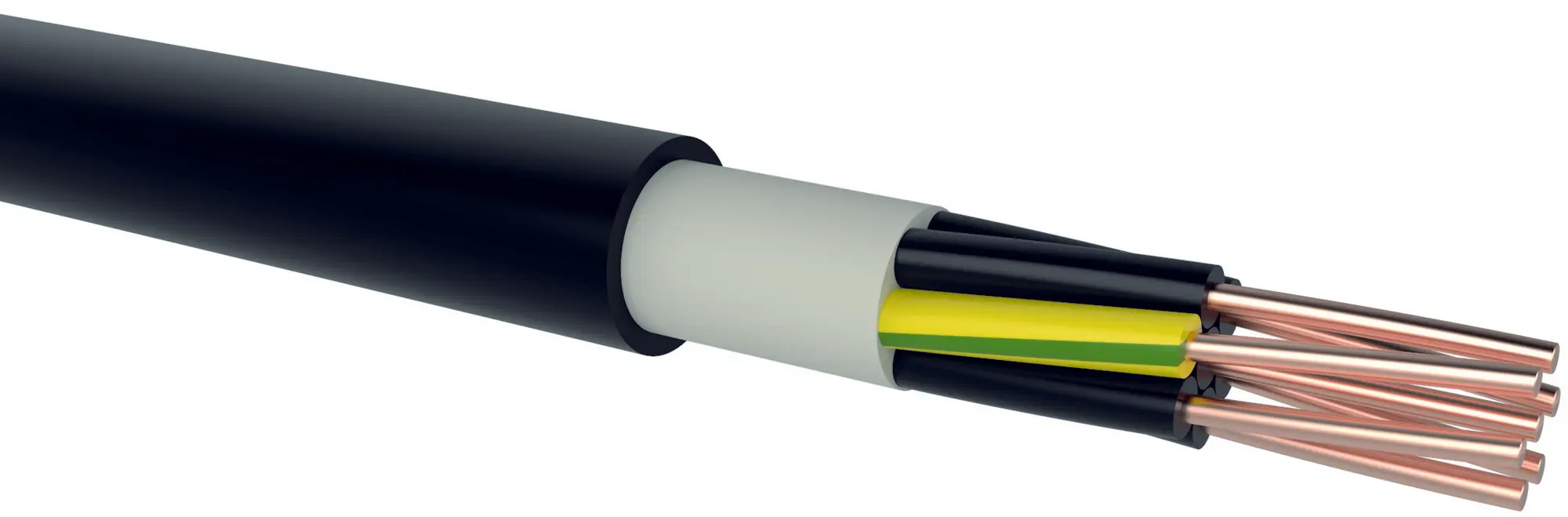 Kabel CYKY-J 7×1,5 RE 100 m/bal.