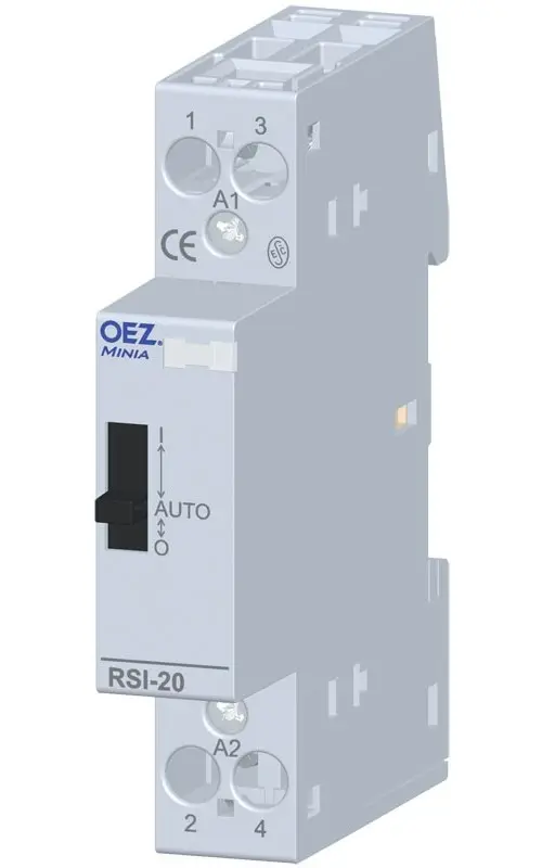 Instalační stykač OEZ RSI-20-20-A230-M 20A s manuálním ovládáním