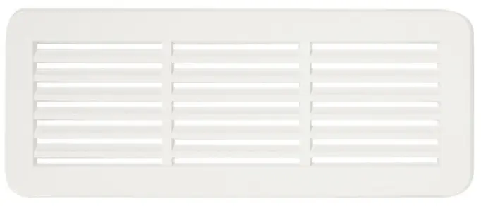 Mřížka větrací dveřní HACO VM 150×60 mm bílá