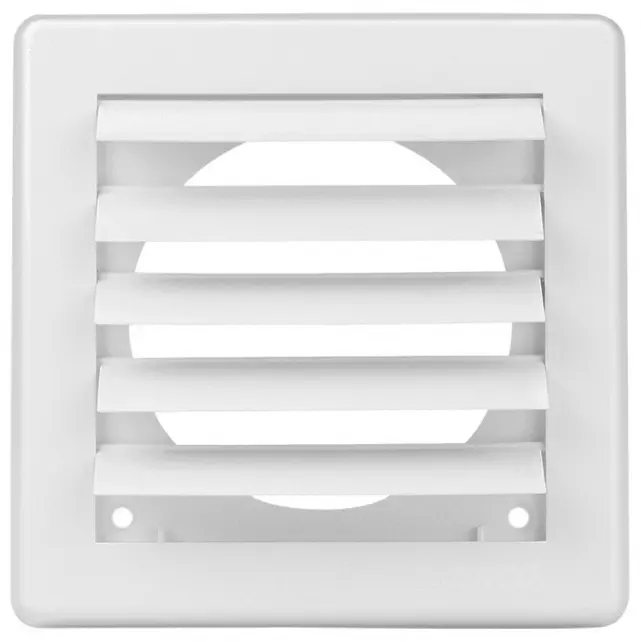 Mřížka větrací gravitační HACO VM G 150×150/100 mm bílá