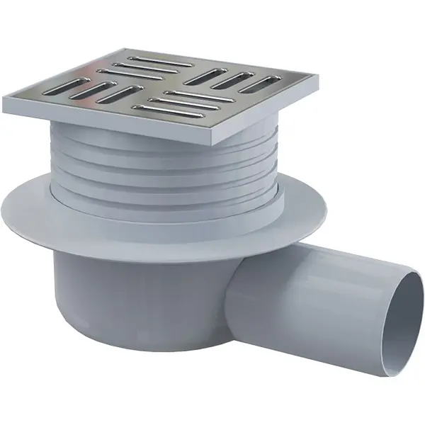 Vpust podlahová Alca APV26 105×105 mm DN 50 boční