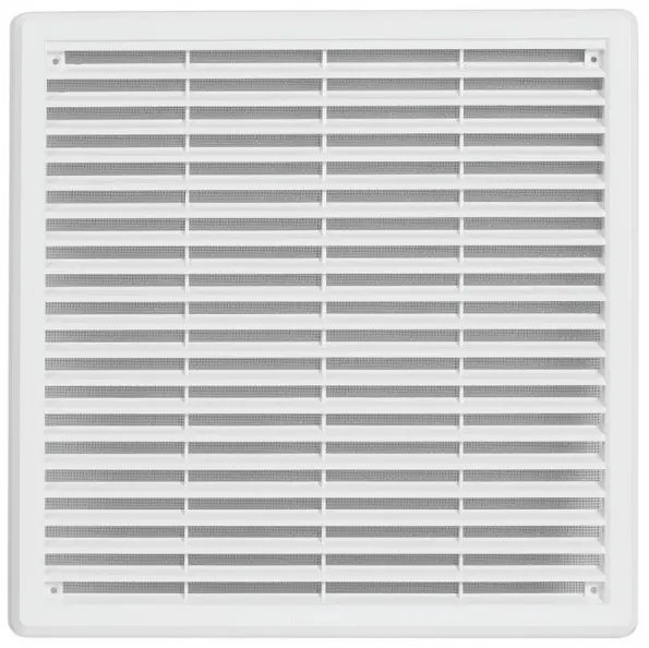 Mřížka větrací se sítí a krytkou HACO VM K 300×300 mm bílá
