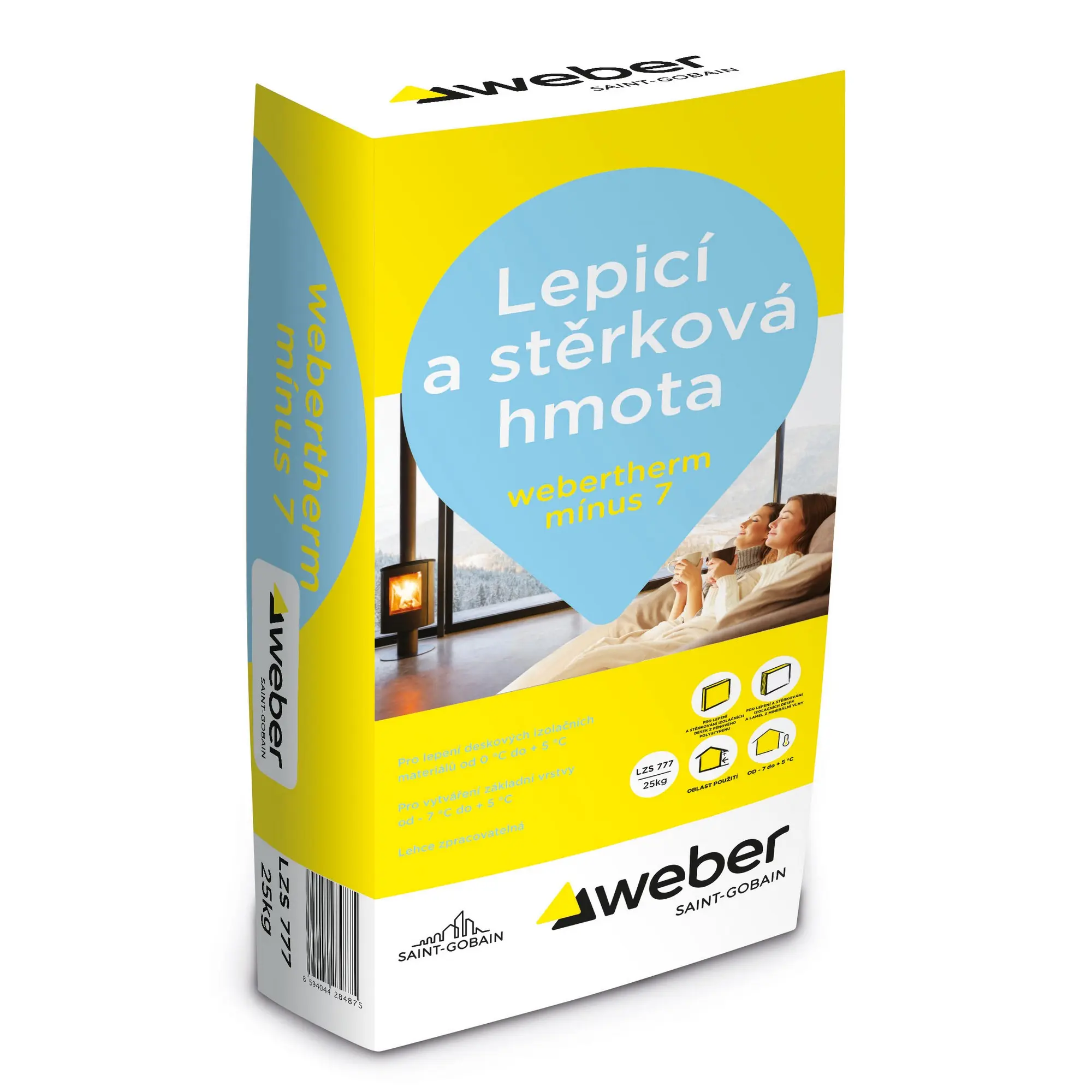 Hmota lepicí a stěrková webertherm mínus 7 25 kg