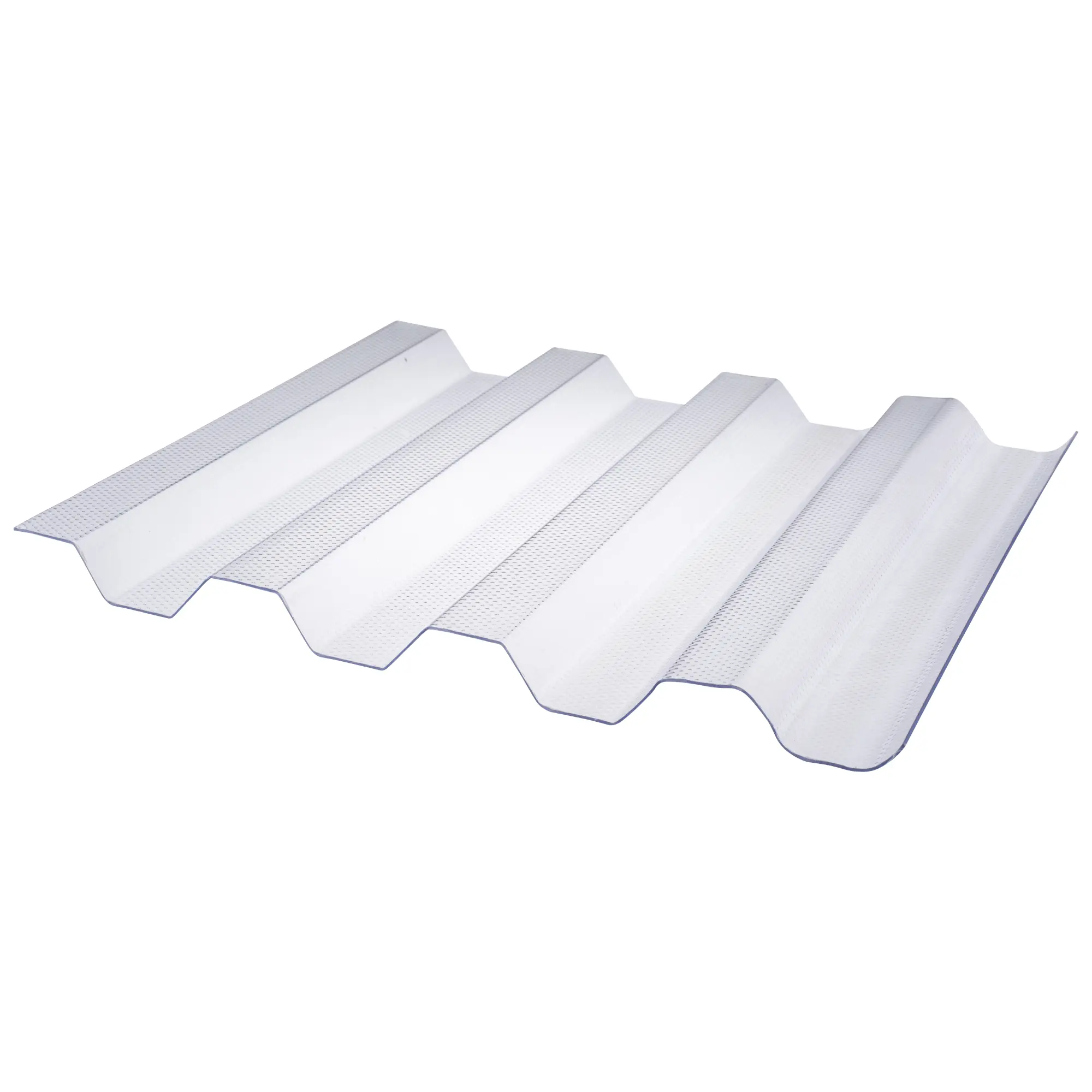 Deska polykarbonátová trapézová TOPLIGHT T 76/18 microprisma 2UV čirá 0,9×1 060×5 000 mm
