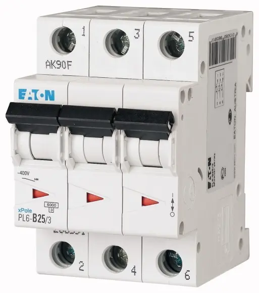 Jistič Eaton PL6-B25/3 6 kA B 25 A