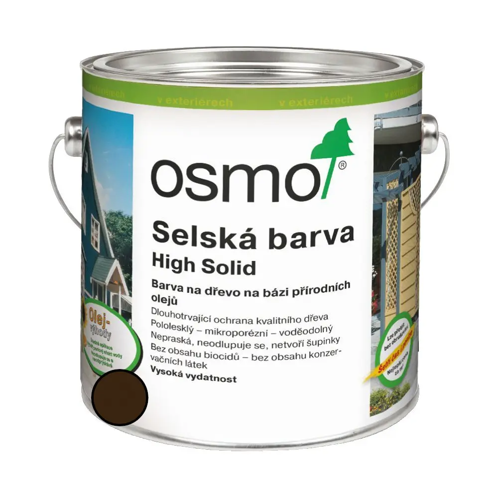 Nátěr venkovní Osmo 2607 Selská barva tmavě hnědá 2,5 l